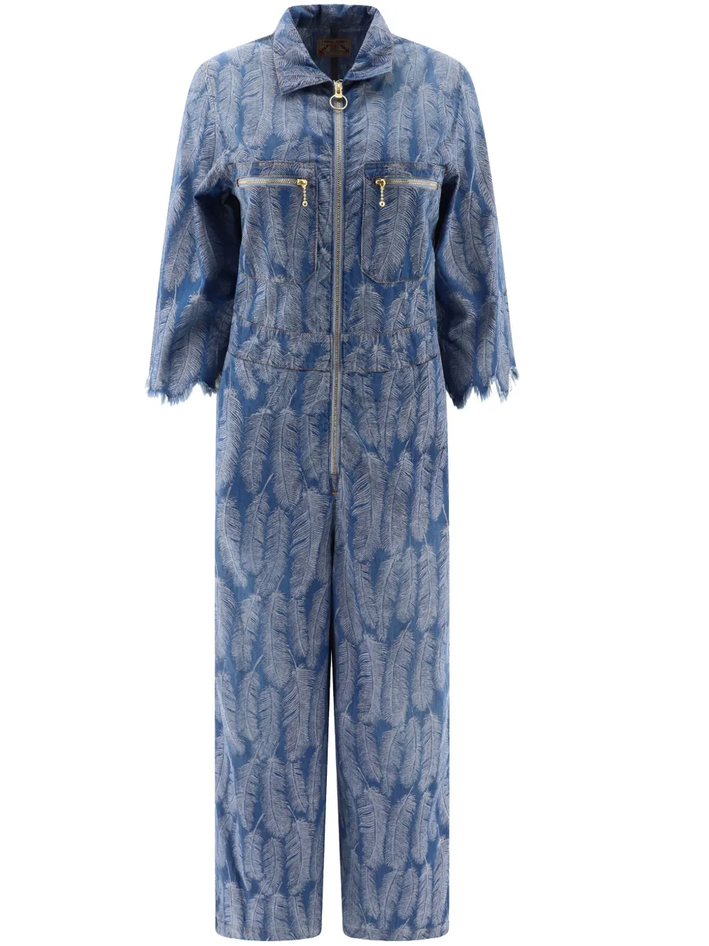 KAPITAL Magpie denim jumpsuit - Blu