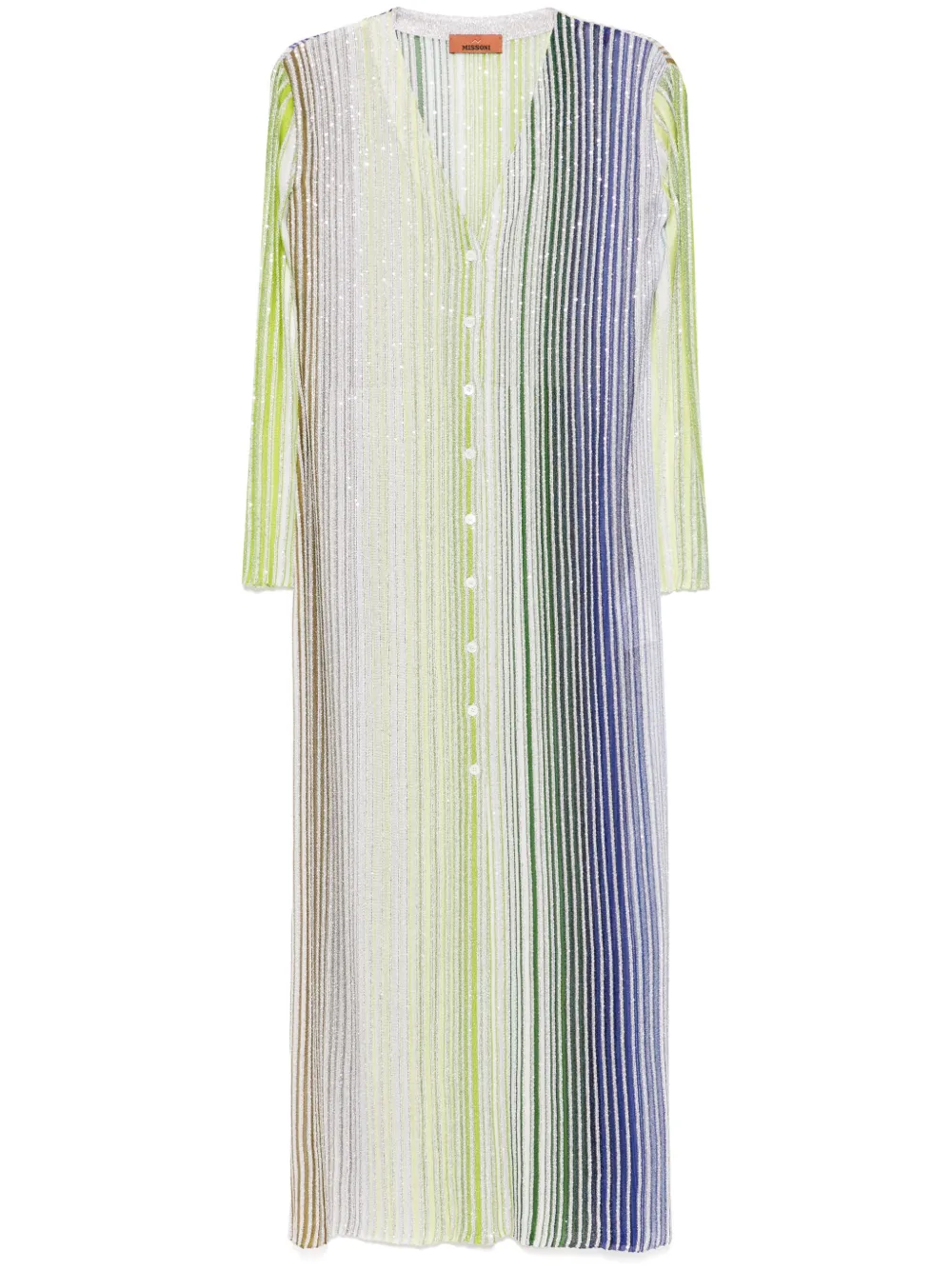 Missoni long cardigan dress - Verde