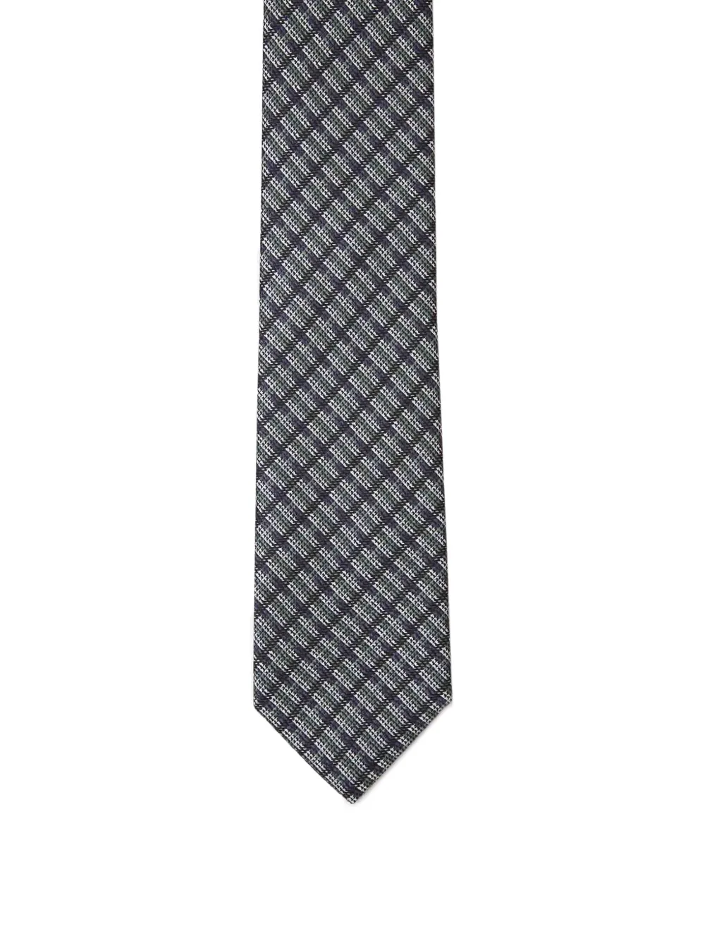 Brioni geometric-pattern tie - Grigio