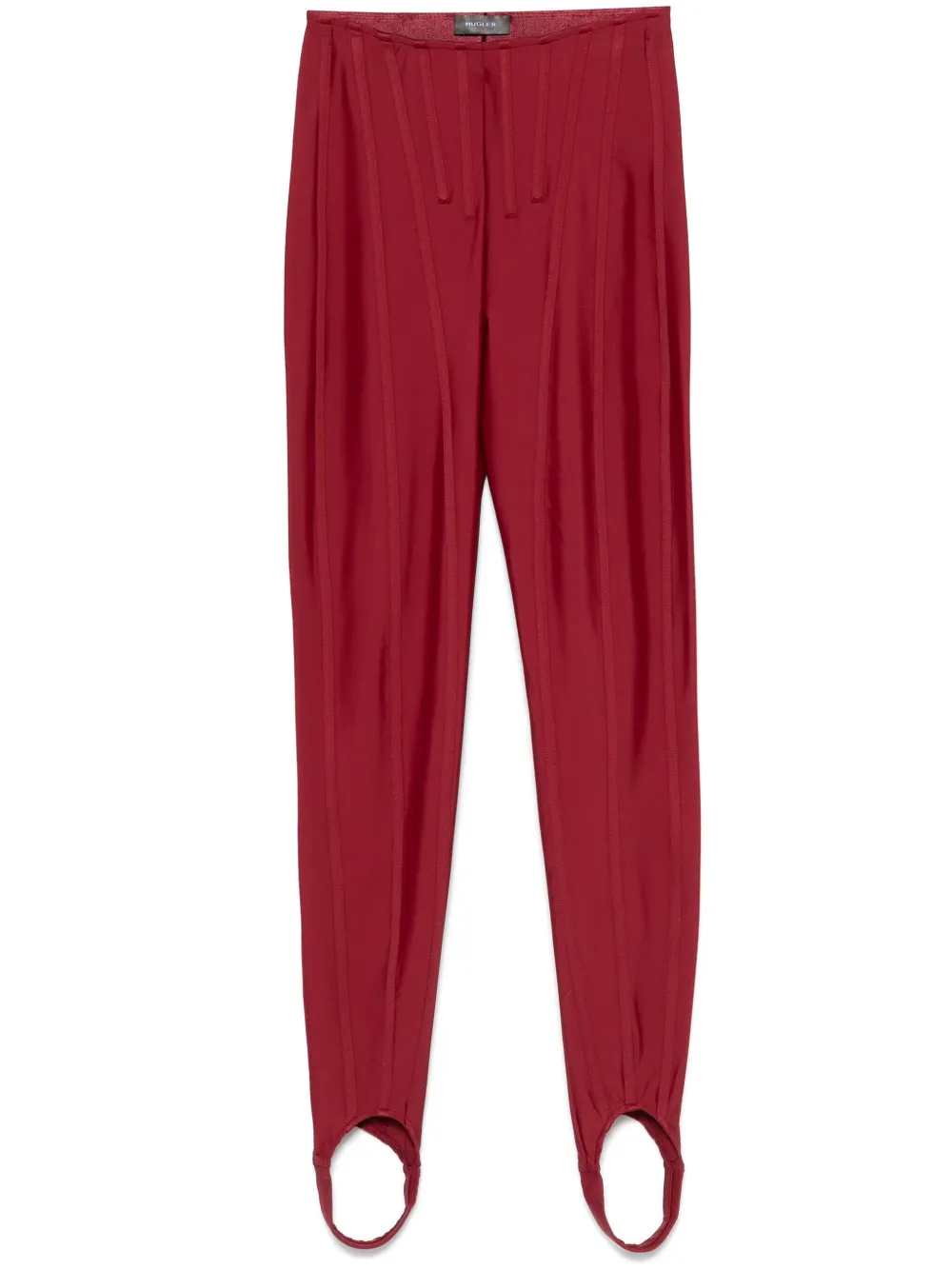 Mugler stirrup-detail leggings - Rosso