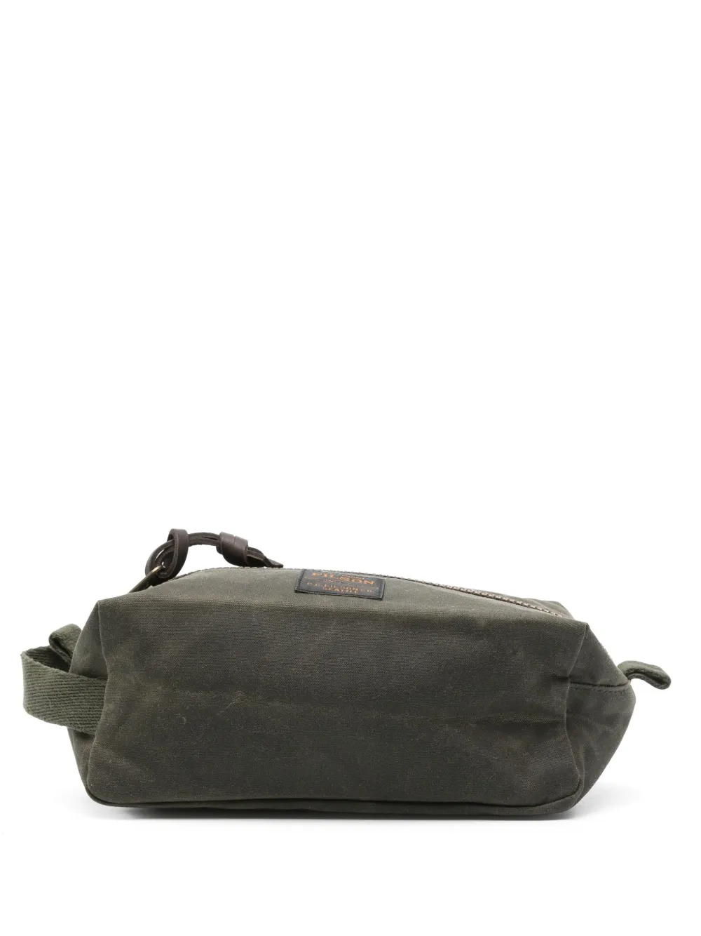 Filson logo-patch wash bag - Verde