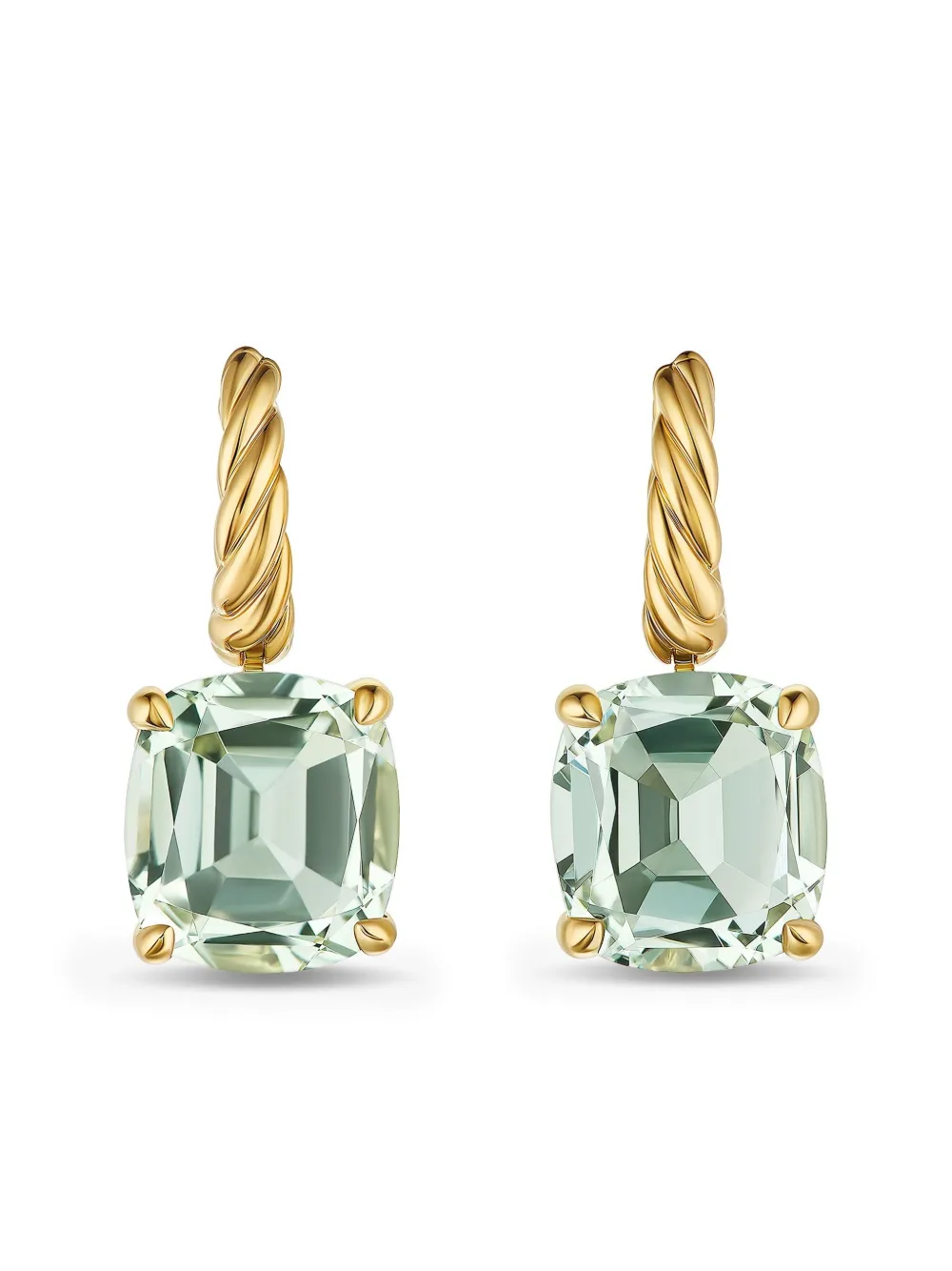 David Yurman 18kt yellow gold Marbella™ amethyst drop earrings - Oro