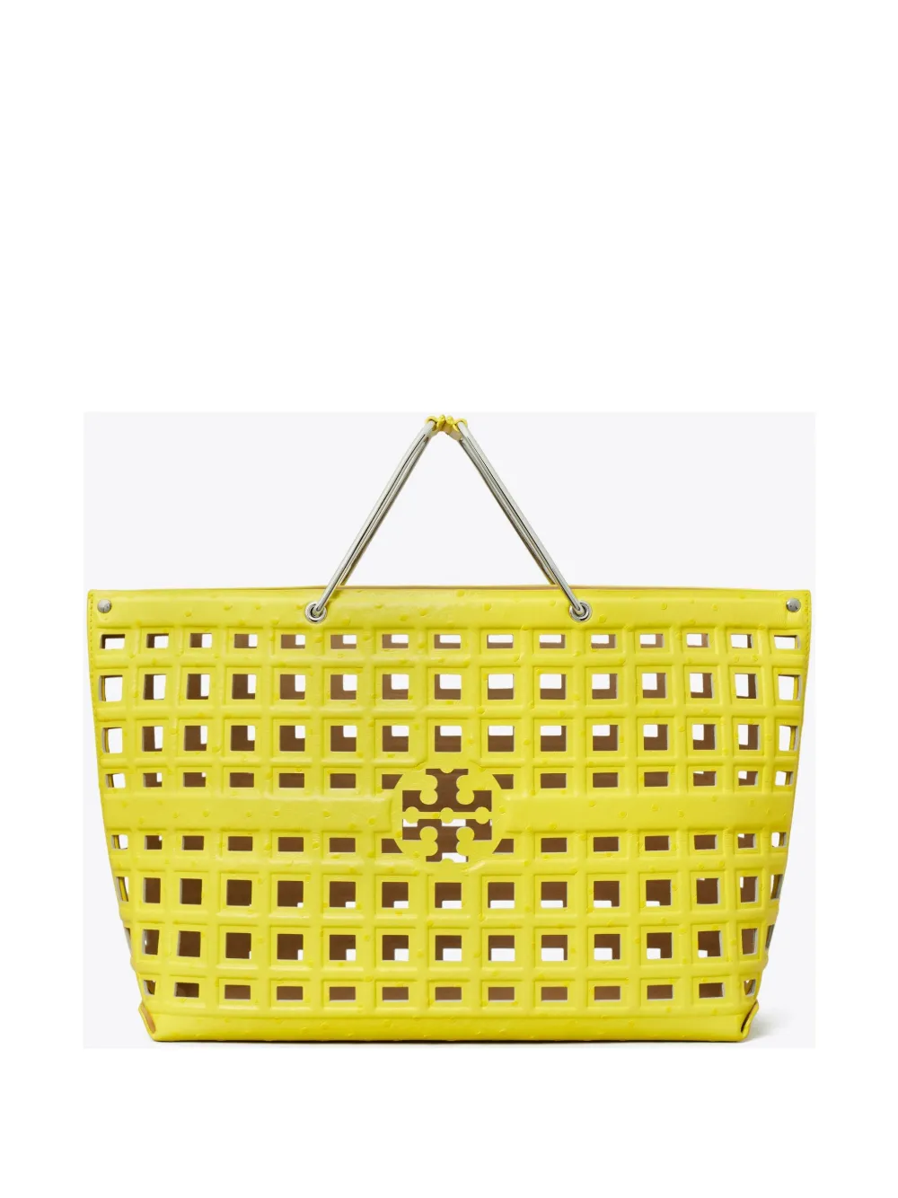 Tory Burch logo-perforated tote bag - Giallo