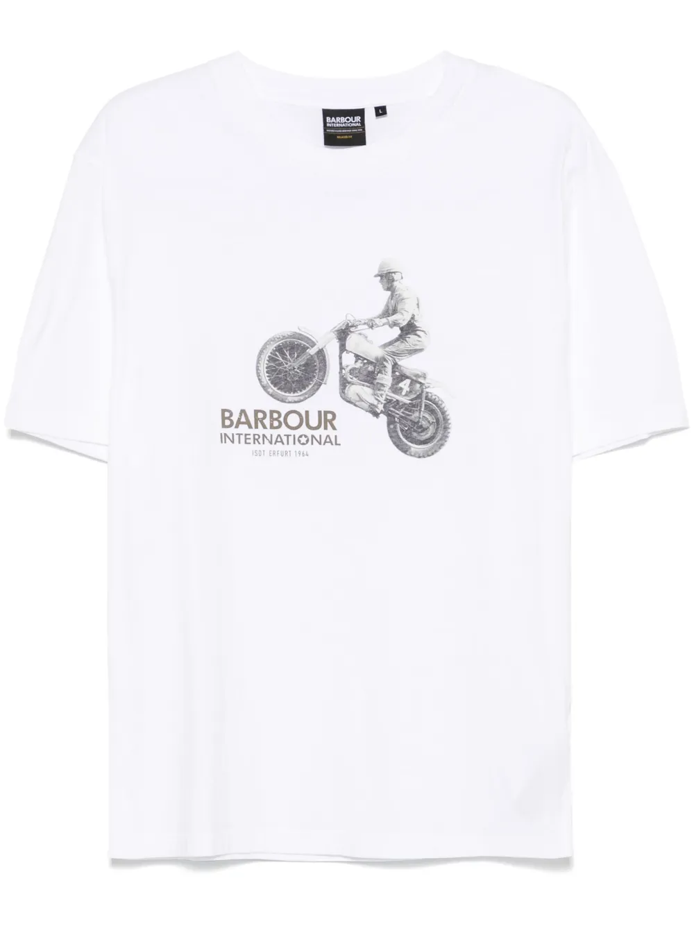 Barbour International T-shirt con stampa grafica - Bianco