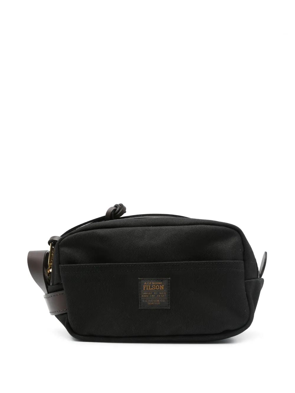Filson logo-patch wash bag - Nero