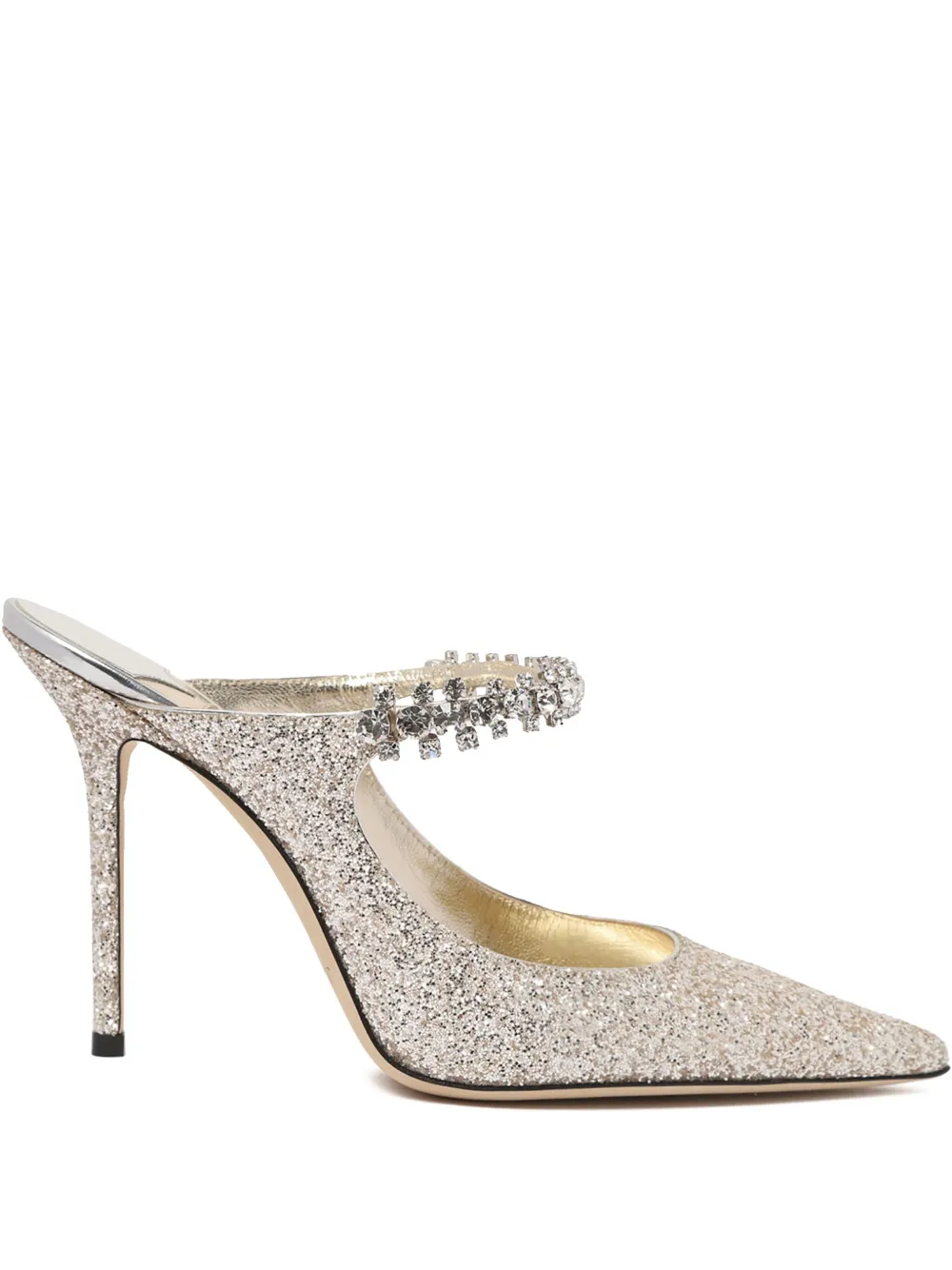 Jimmy Choo 100mm Bing mules - Argento