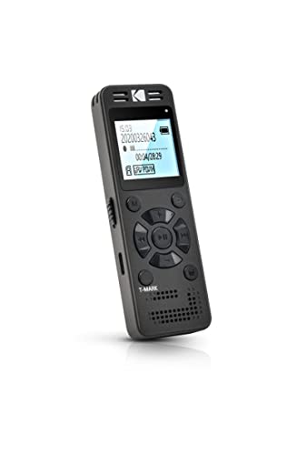 Kodak Vrc350, Registratore Vocale Ad Intensità, Mini Dettaphone Ricaricabile Con Comando Vocale, Batteria Al Litio, Lettore Mp3 E Dispositivo Di Ascol