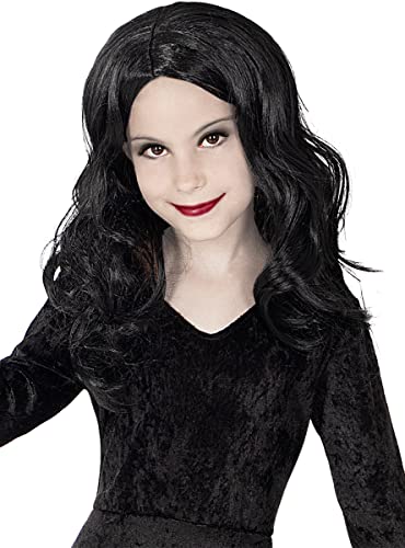 Funidelia | Parrucca Da Morticia Addams - La Famiglia Addams Per Bambina Film Di Paura, Horror - Accessori Per Bambini, Accessorio Per Costume - Nero