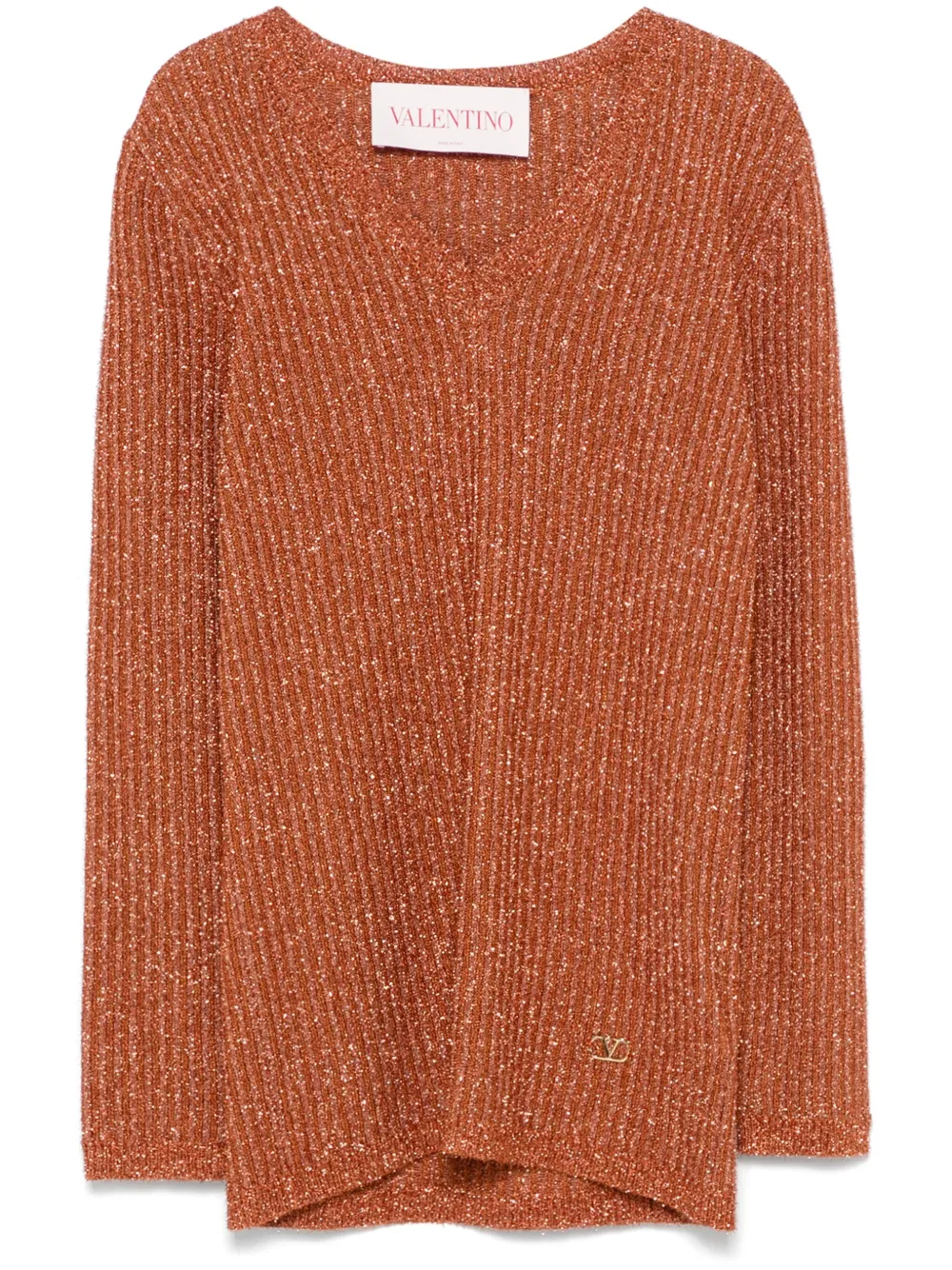 Valentino Garavani Maglione lamé - Arancione