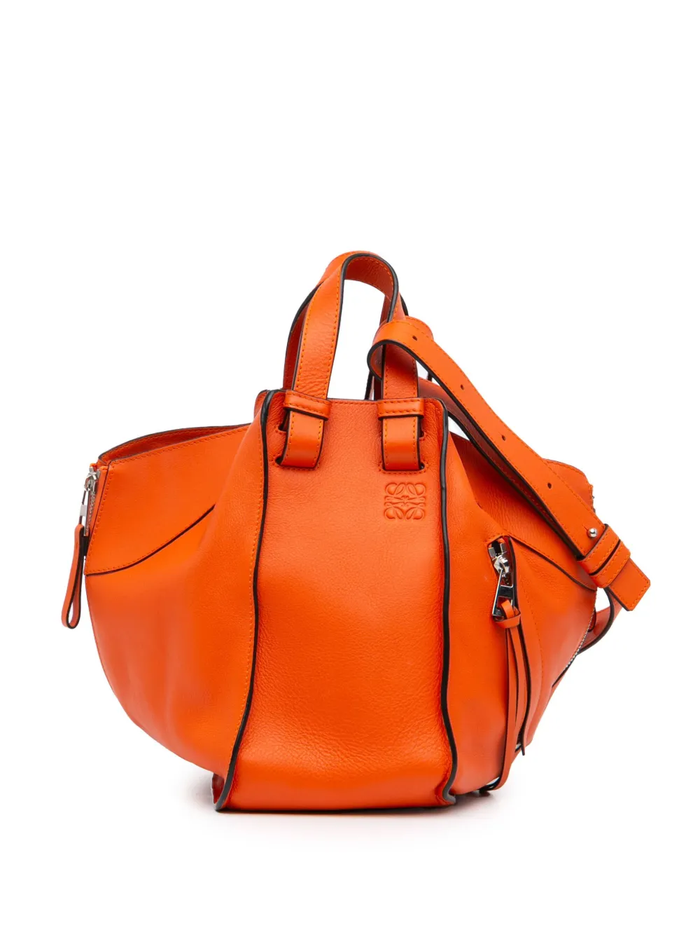 Loewe Pre-Owned 2017 Small Leather Hammock satchel - Arancione
