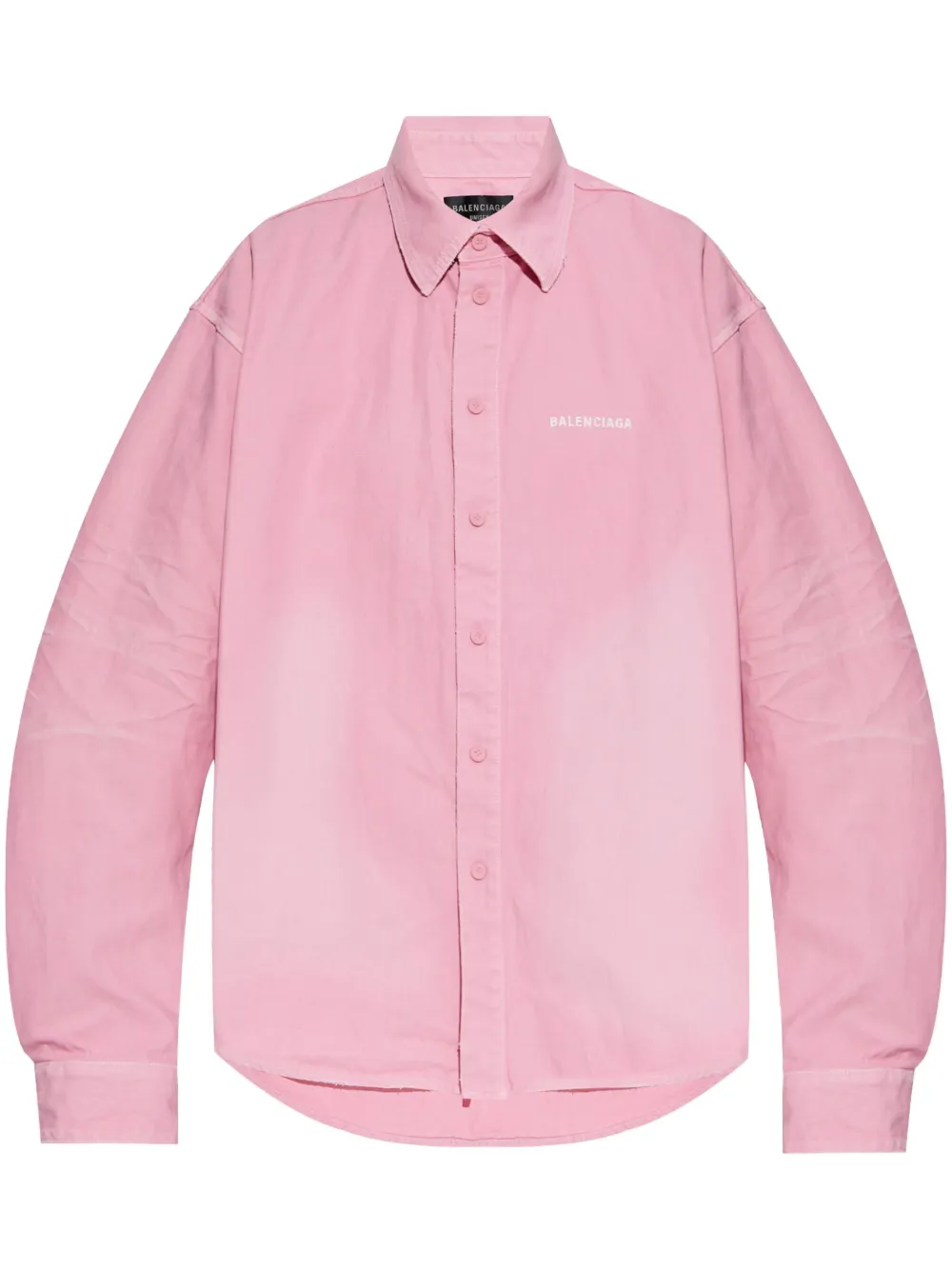 Balenciaga logo-embroidered shirt - Rosa