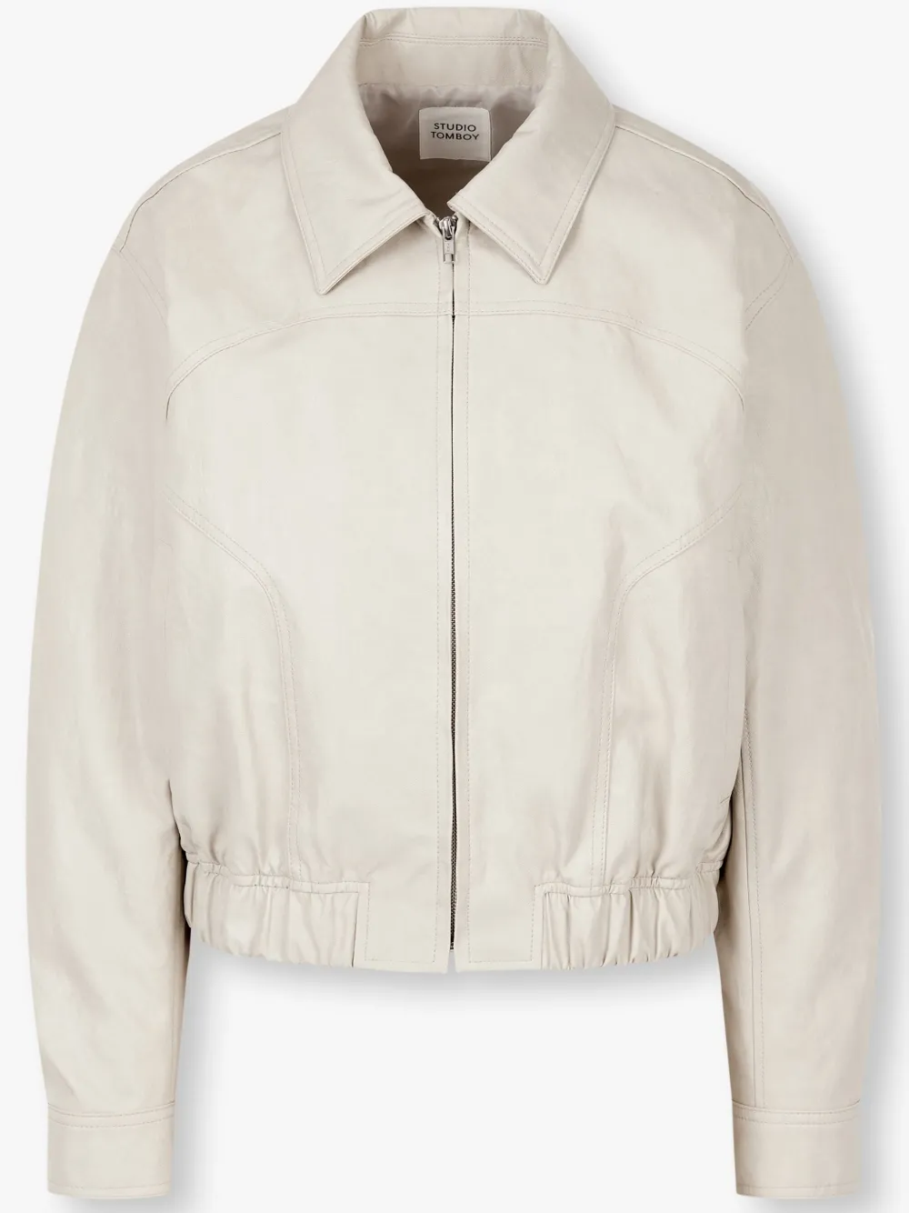 STUDIO TOMBOY faux-leather bomber jacket - Grigio