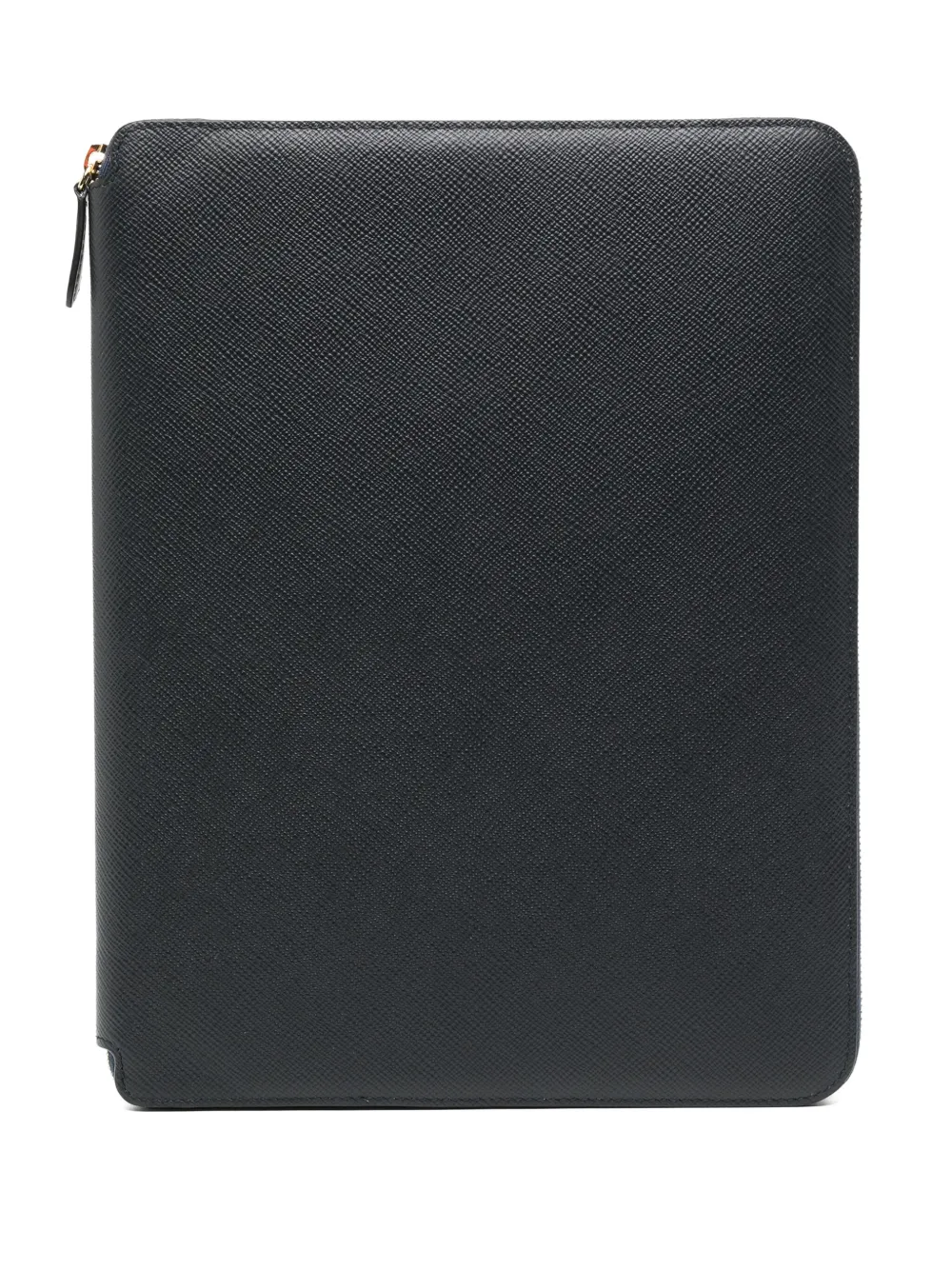 Smythson a4 zip fastening folder - Nero