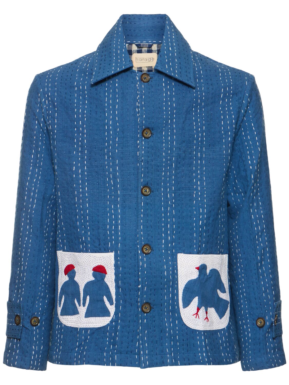 Giacca Kantha In Cotone Con Applicazioni