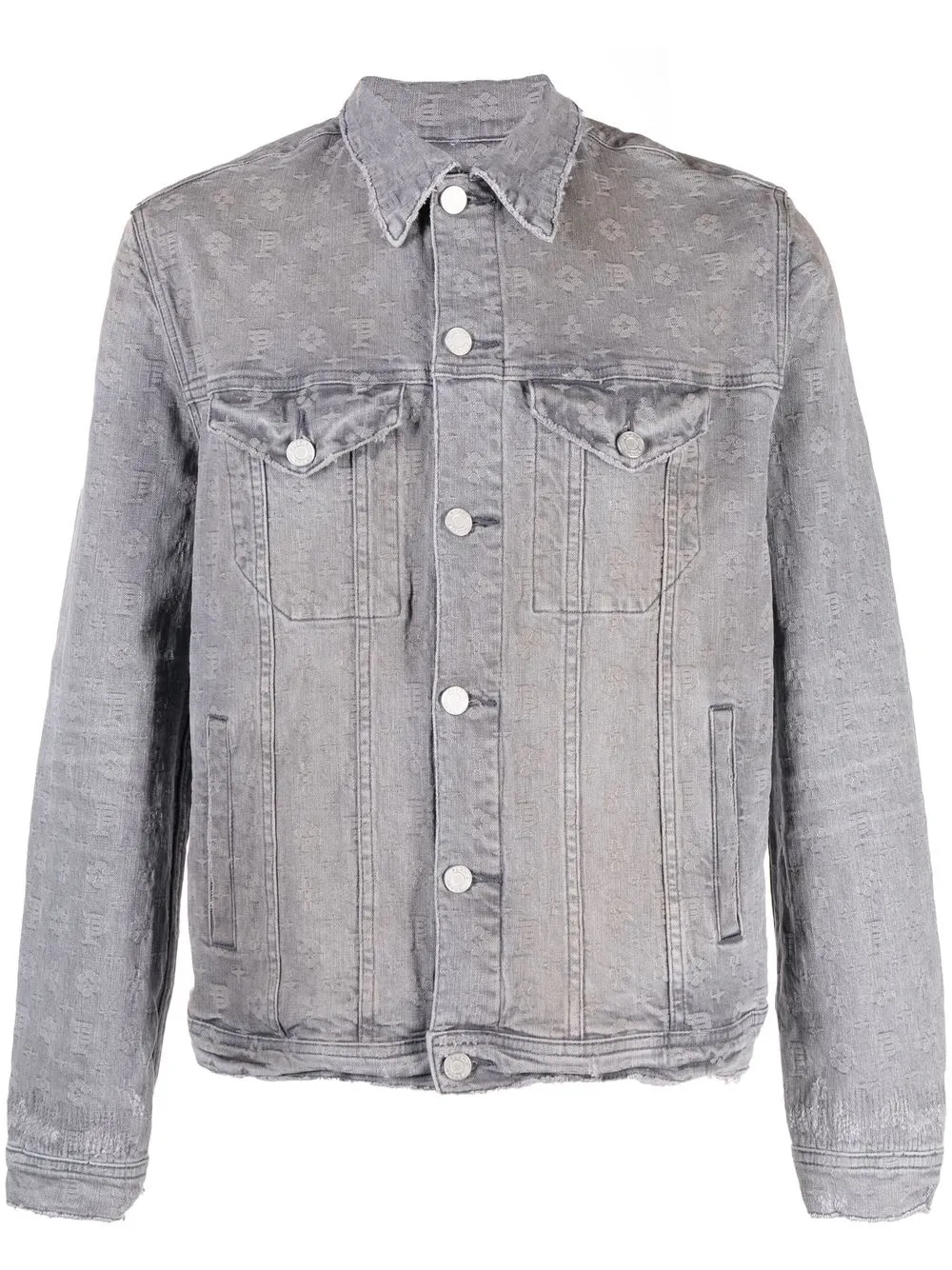 Purple Brand WASHED GREY JACQUARD TRUCKER "Grey" - Grigio