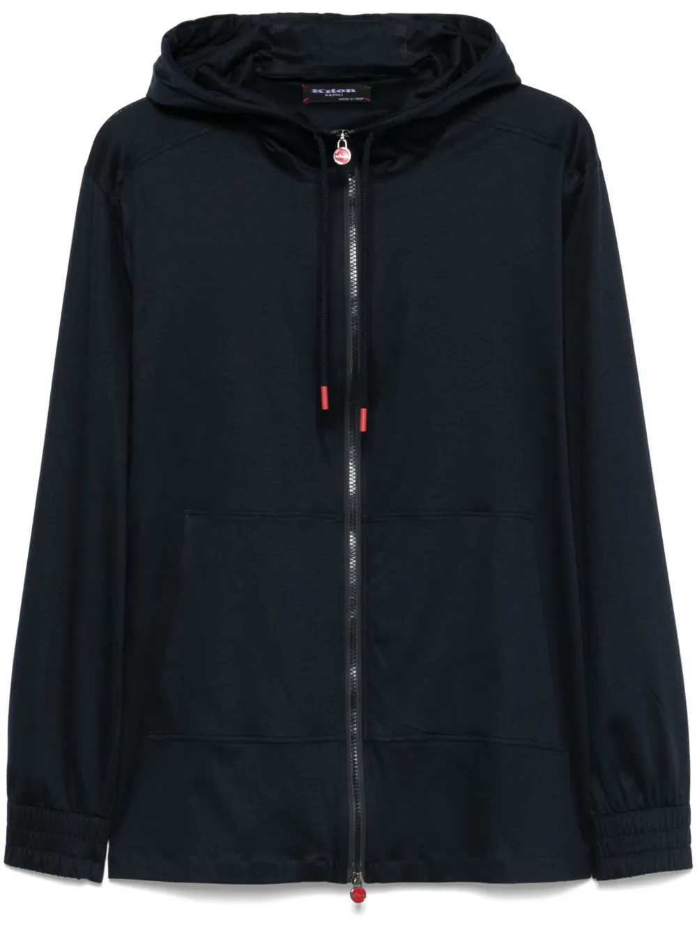 Kiton cotton hoodie - Blu