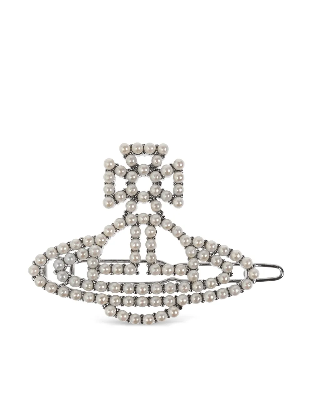 Vivienne Westwood Orb hair clip - Bianco