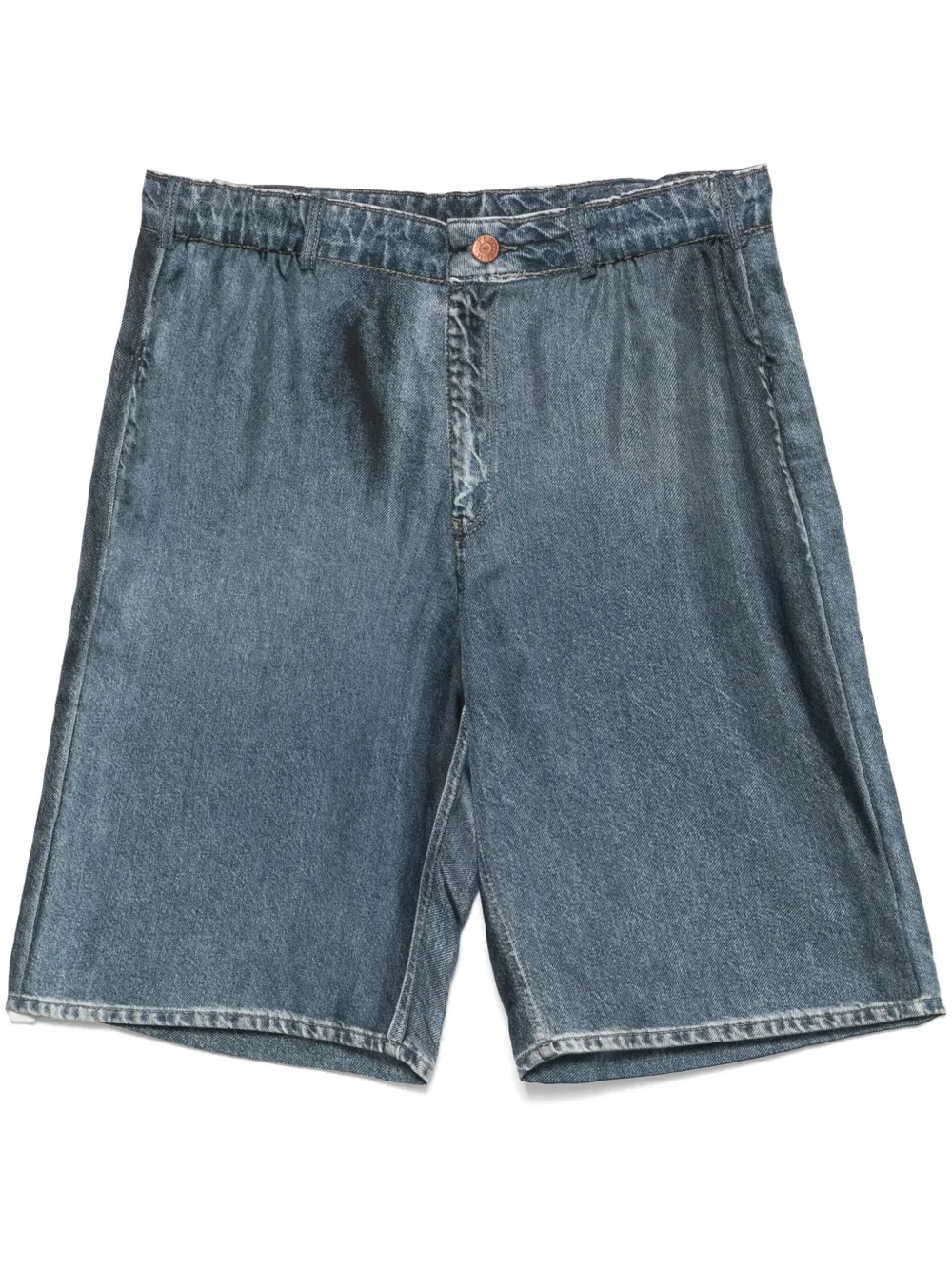 Pierre-Louis Mascia denim-print shorts - Blu