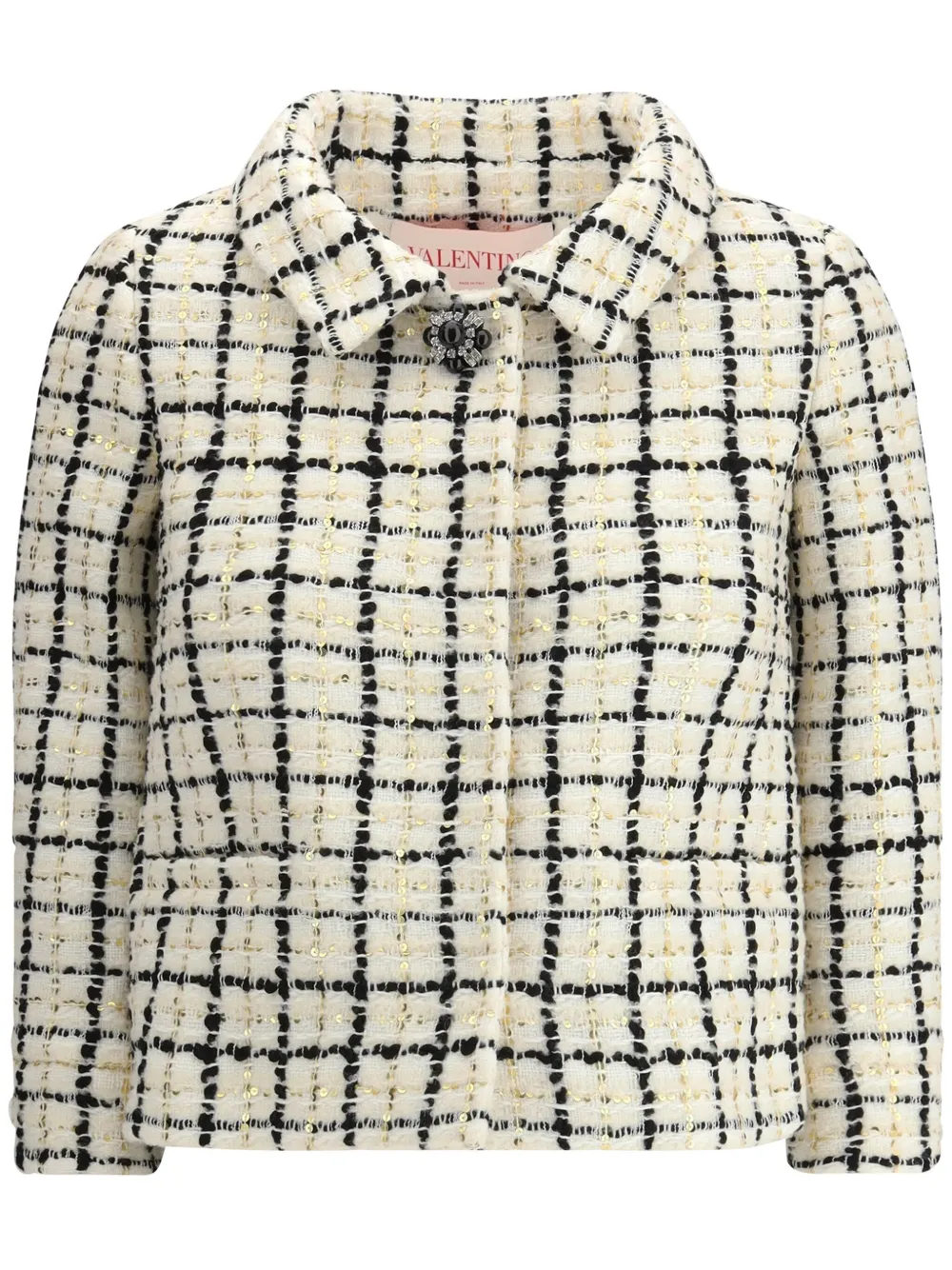 Valentino Garavani sequin-embellished jacket - Toni neutri