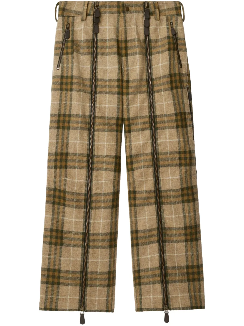 Burberry zip-detailing trousers - Toni neutri