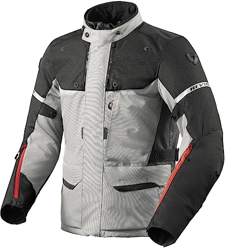 Rev'It! Revit Outback 4 H2O Giacca Tessile Moto (Silver/Black,Xxl)