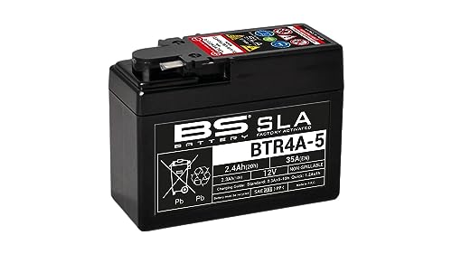 Batteria Moto Agm Sla Bs Battery 300667 Btr4A -5, Nero