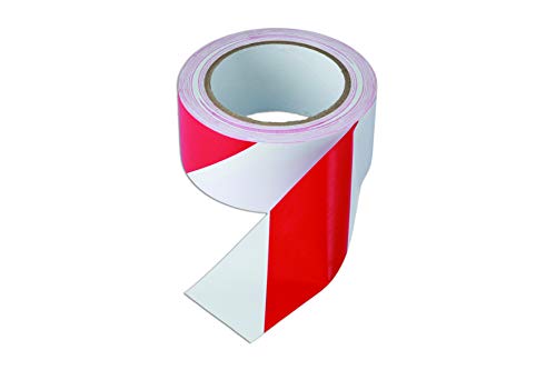 Connect Workshop Consumables 35367 Red & White Barrier Tape 50Mm X 33M Adhesive 1Pc