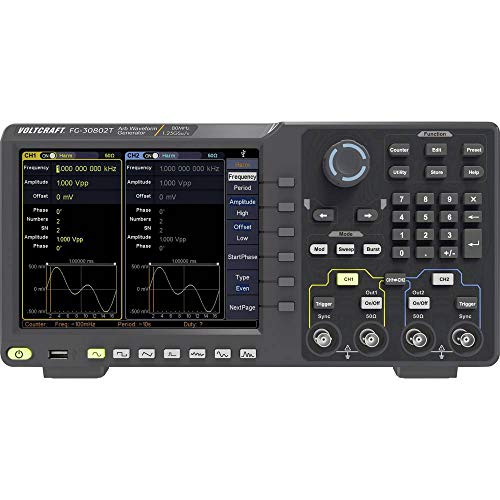 Voltcraft Fg-30802T Generatore Di Funzioni 1 Μhz - 80 Mhz 2 Canali Arbitrario, Rumore, Puls, Quadra, Sinuosidale, Trian
