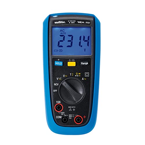 Metrix Mtx202-Z Mtx 202 - Multimetro Digitale A Spruzzo (Ip54), Cat Iii 600 V, Display (Conteggio):