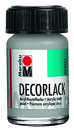 Marabu Vernice Acrilica Decorlack, Argento Metallico, 15 Ml