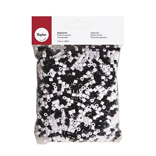 Rayher Perline Da Stirare, Ø 5 Mm, Mix Nero/Bianco, Sb 3000 Pz, 16033000