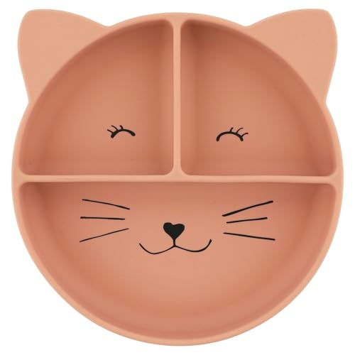 Trixie Baby Trixie Piatto In Silicone Con Ventosa E Scomparti Per Bambino E Bambino (Mrs. Gatto (Gatto)), 96-4Xx