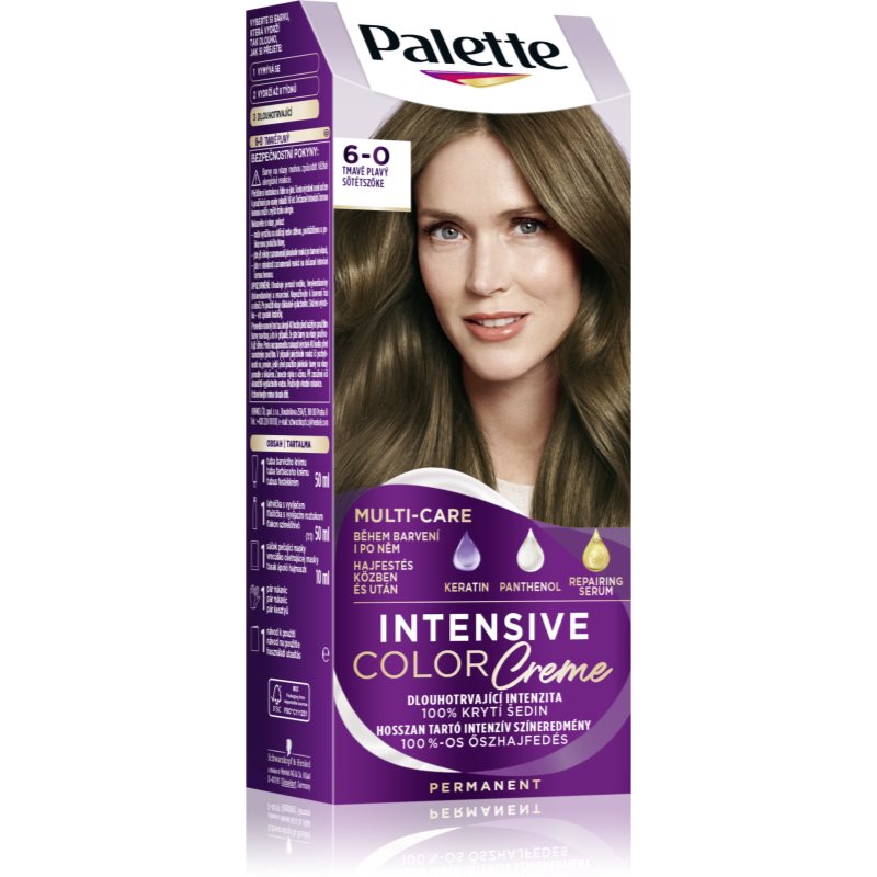 Schwarzkopf Palette Intensive Color Creme Tinta Permanente Per Capelli Colore 6-0 (N5) Dark Blonde 1 Pz