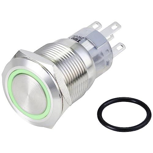 Tru Components Tc-10090948 Las1-Agq-11Ze/G/24V/S, Pulsante A Prova Di Vandalismo, 250 V/Ac 3 A, 1 X