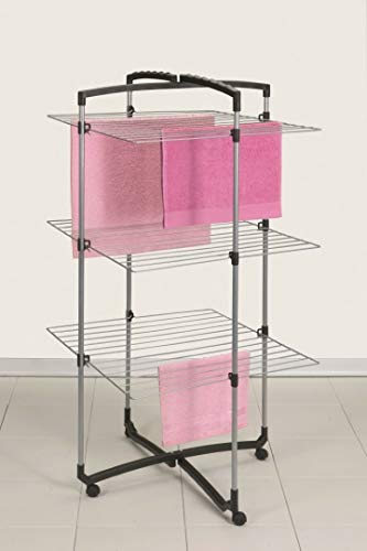 Stendibiancheria Stendino A Torre Tre Ripiani 131X2X72 Cm Metaltex
