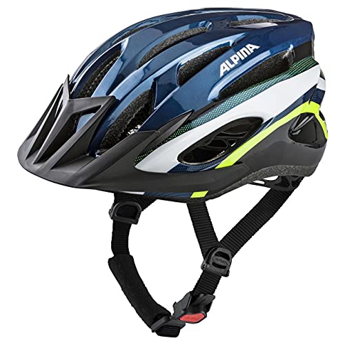 Alpina Sports 54-58 - Casco Da Ciclismo Unisex Adulto Smu, Colore: Blu Scuro/Neon