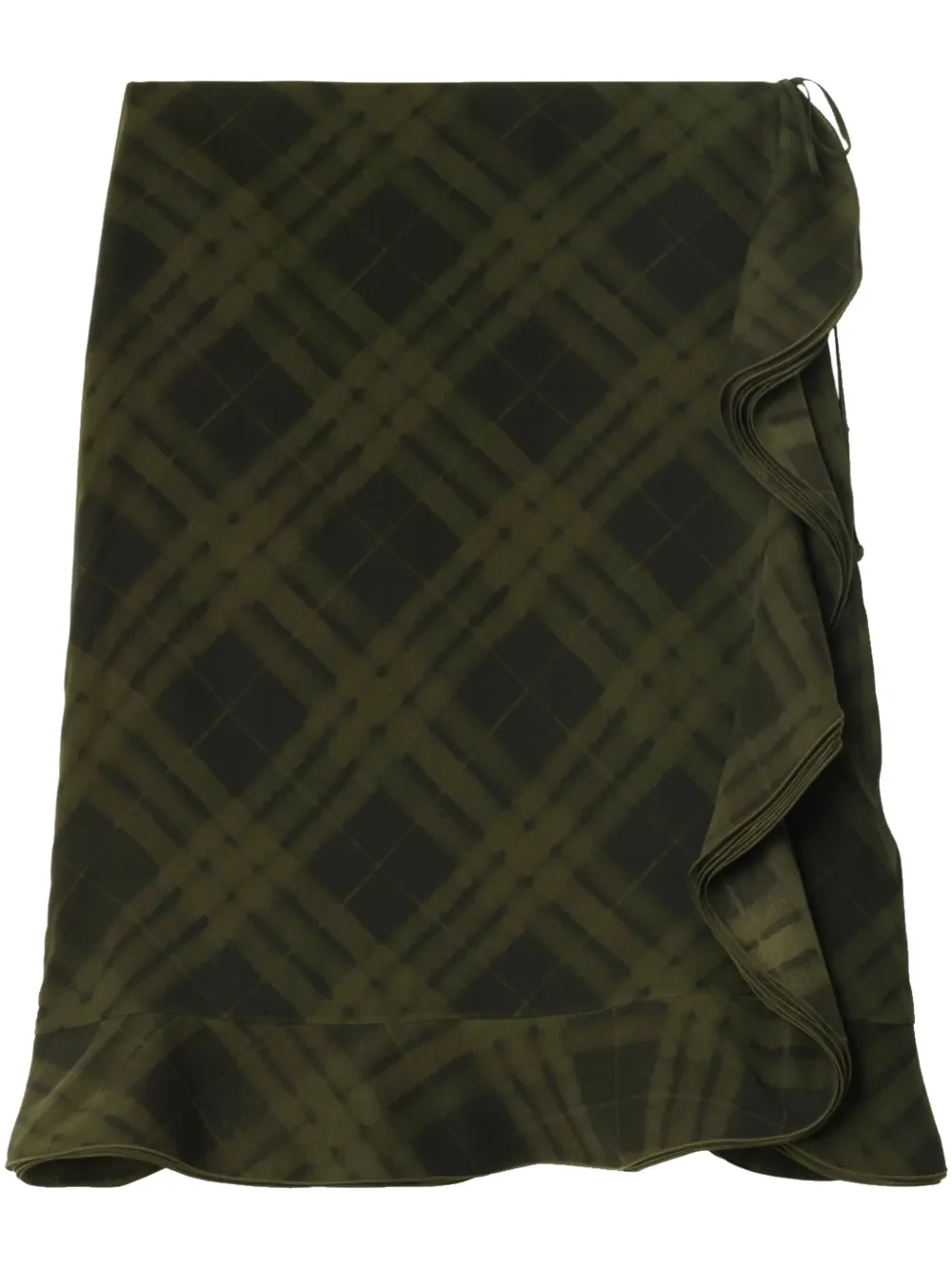 Burberry Check Silk Wrap skirt - Verde