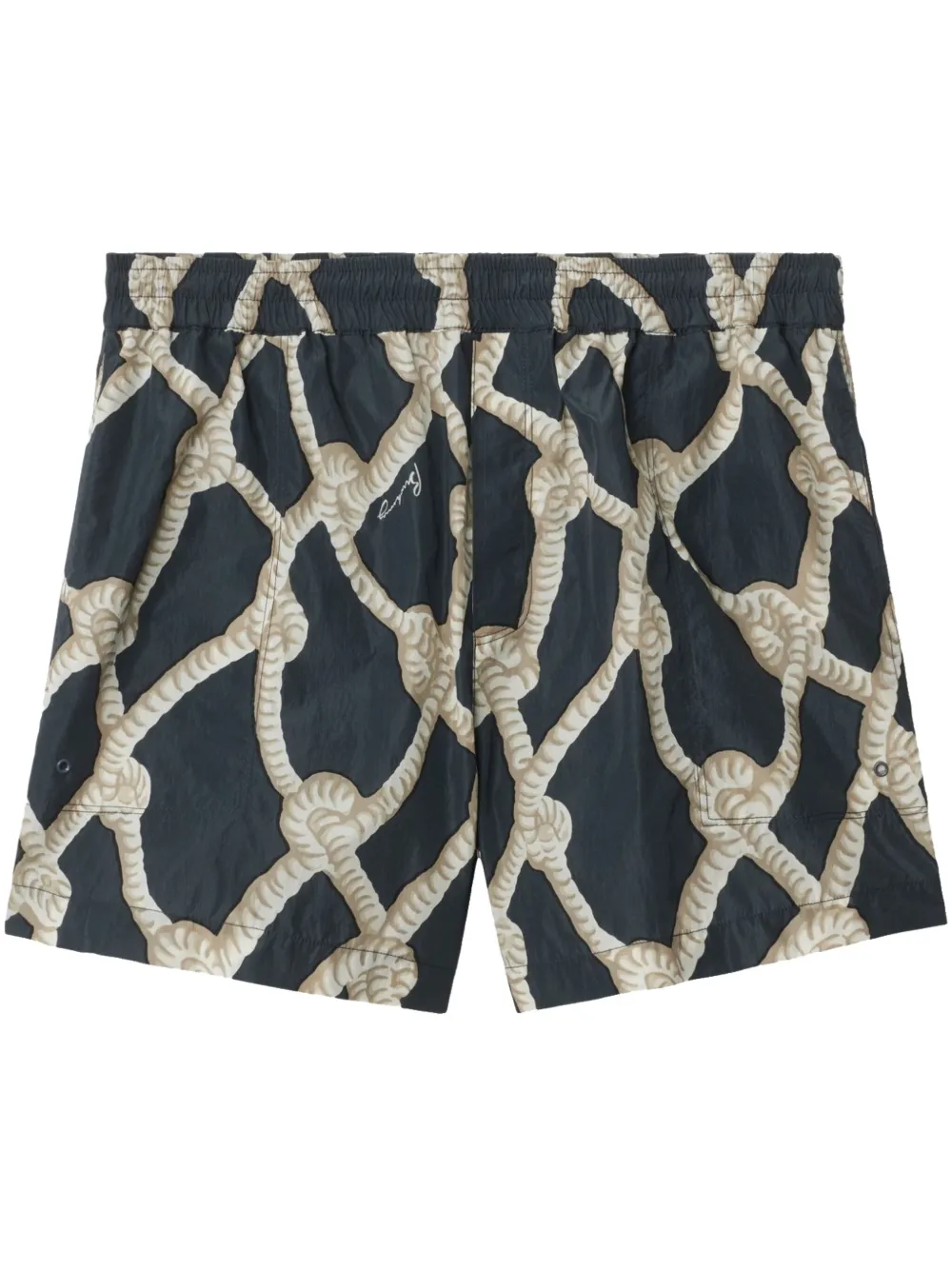 Burberry Knot-print cotton shorts - Blu