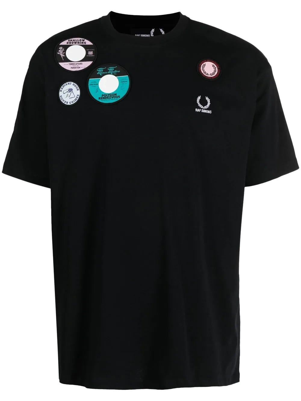 Raf Simons X Fred Perry T-shirt con applicazione - Nero
