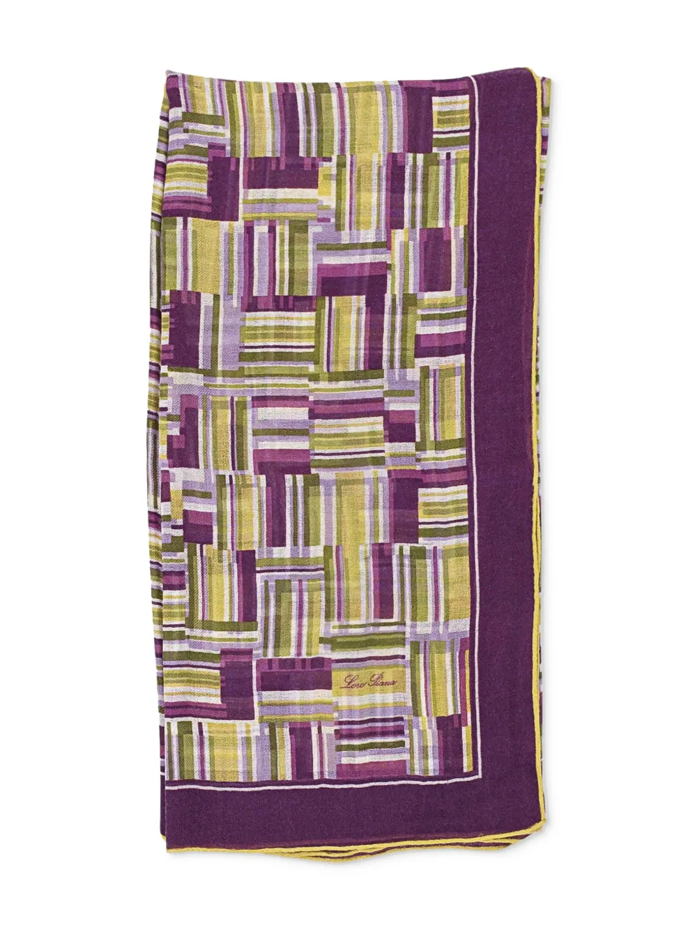Loro Piana square-print scarf - Viola