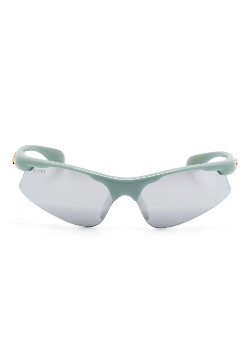 Gucci Eyewear logo-lettering sunglasses - Verde