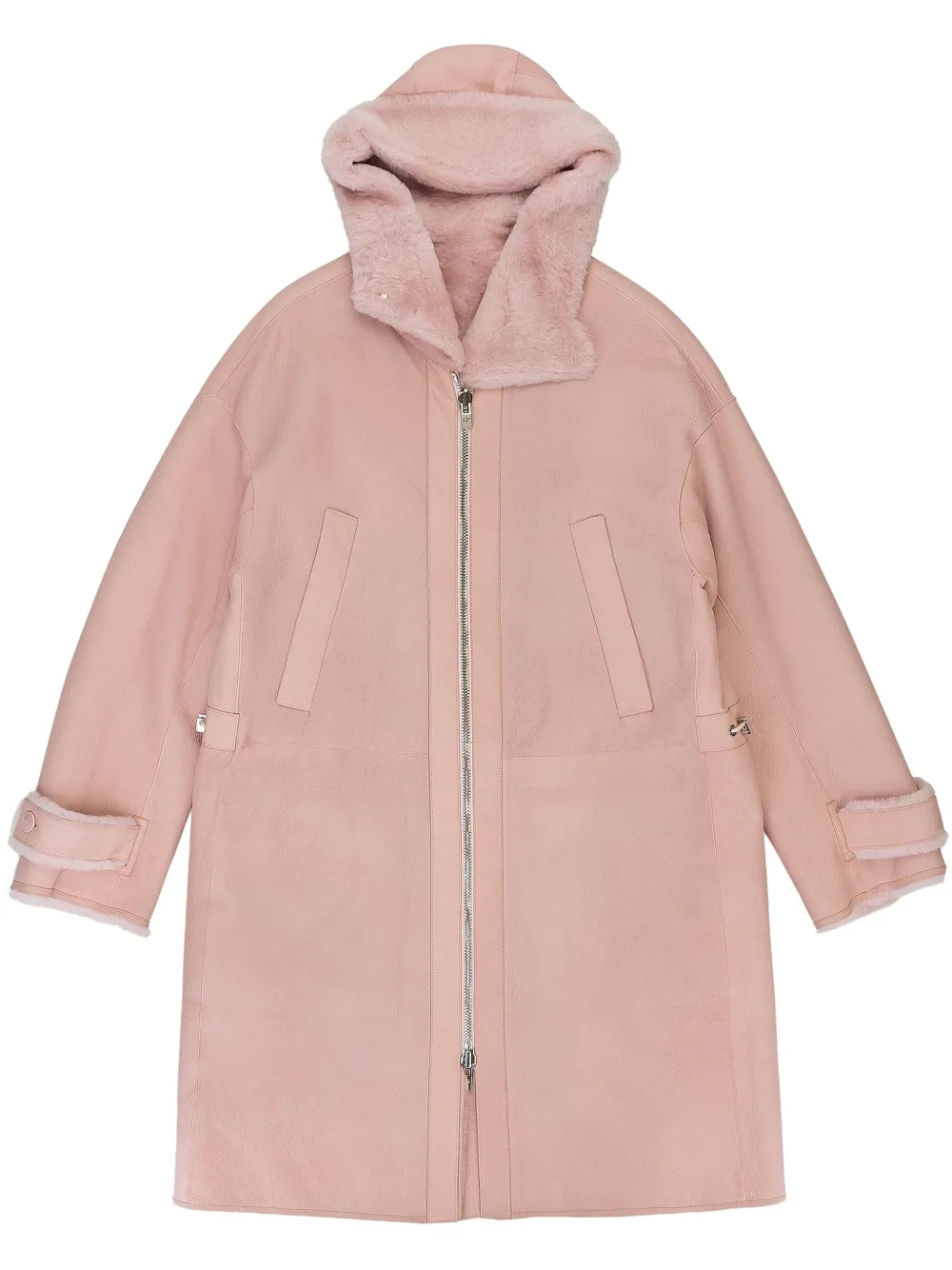 Loro Piana double-sided sheepskin coat - Rosa
