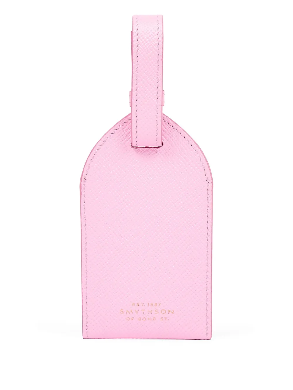 Smythson leather luggage tag - Rosa