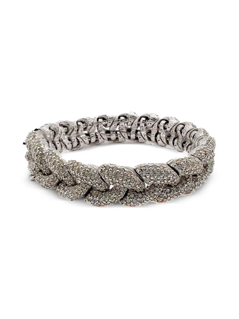 Jennifer Gibson Jewellery 1980s pre-owned Ciner crystal-embellished bracelet - Argento