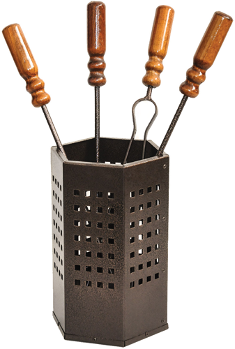 Set camino ferro battuto 5pz