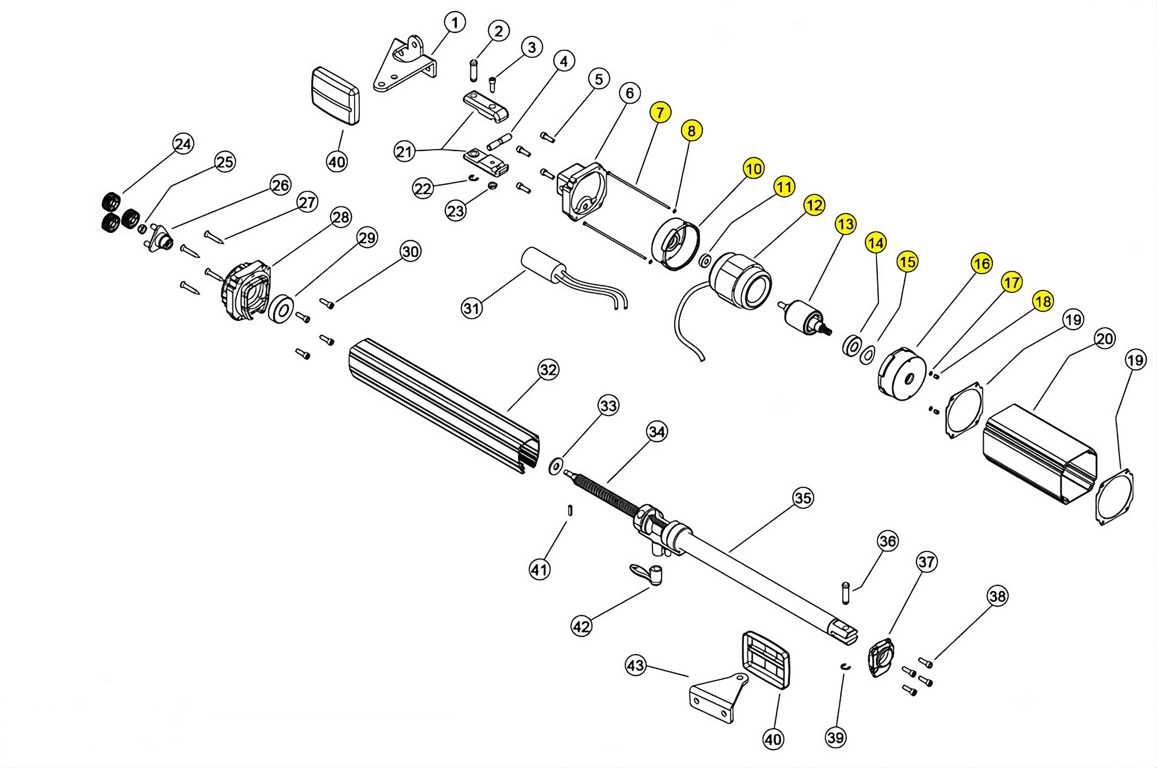 12548 motore completo linear 11 vh 230v ricambio