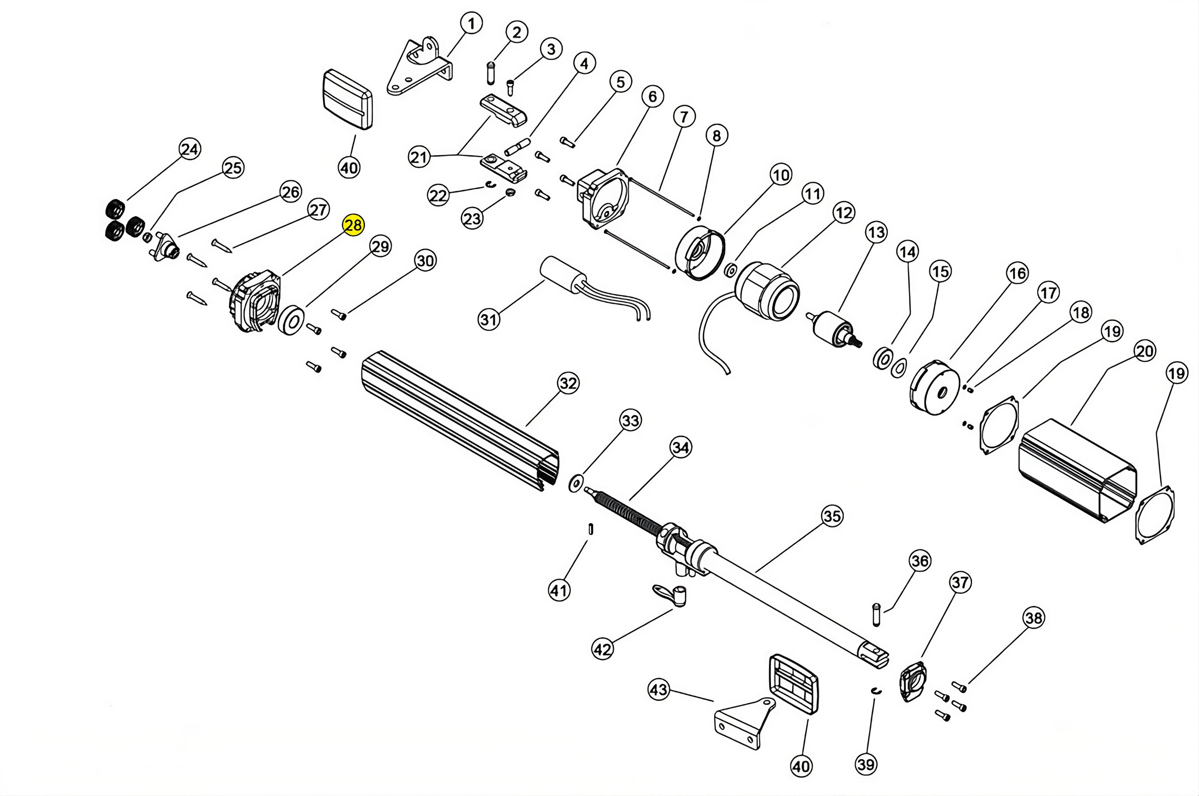 121331 coperchio epicicloidale linear 11 vh 230v ricambio