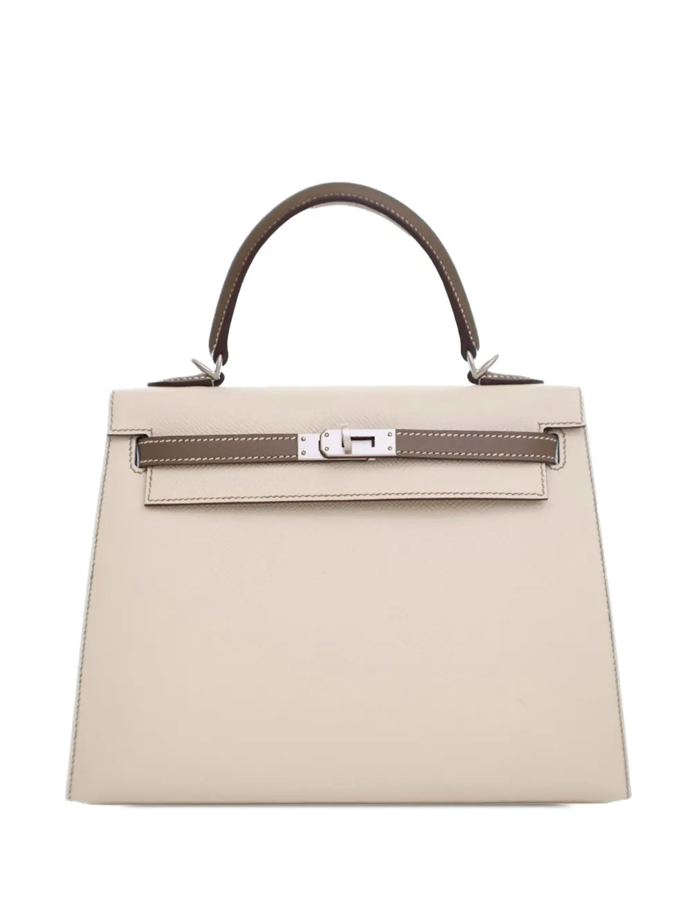 Hermès Pre-Owned 2021 Special Order Bicolor Epsom Kelly II Sellier 25 satchel - Marrone