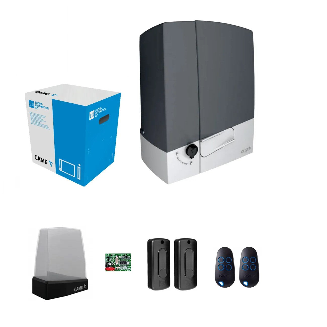 Kit sistema completo per cancello scorrevole 400kg 24 vdc came 8k01ms-003 bxv400