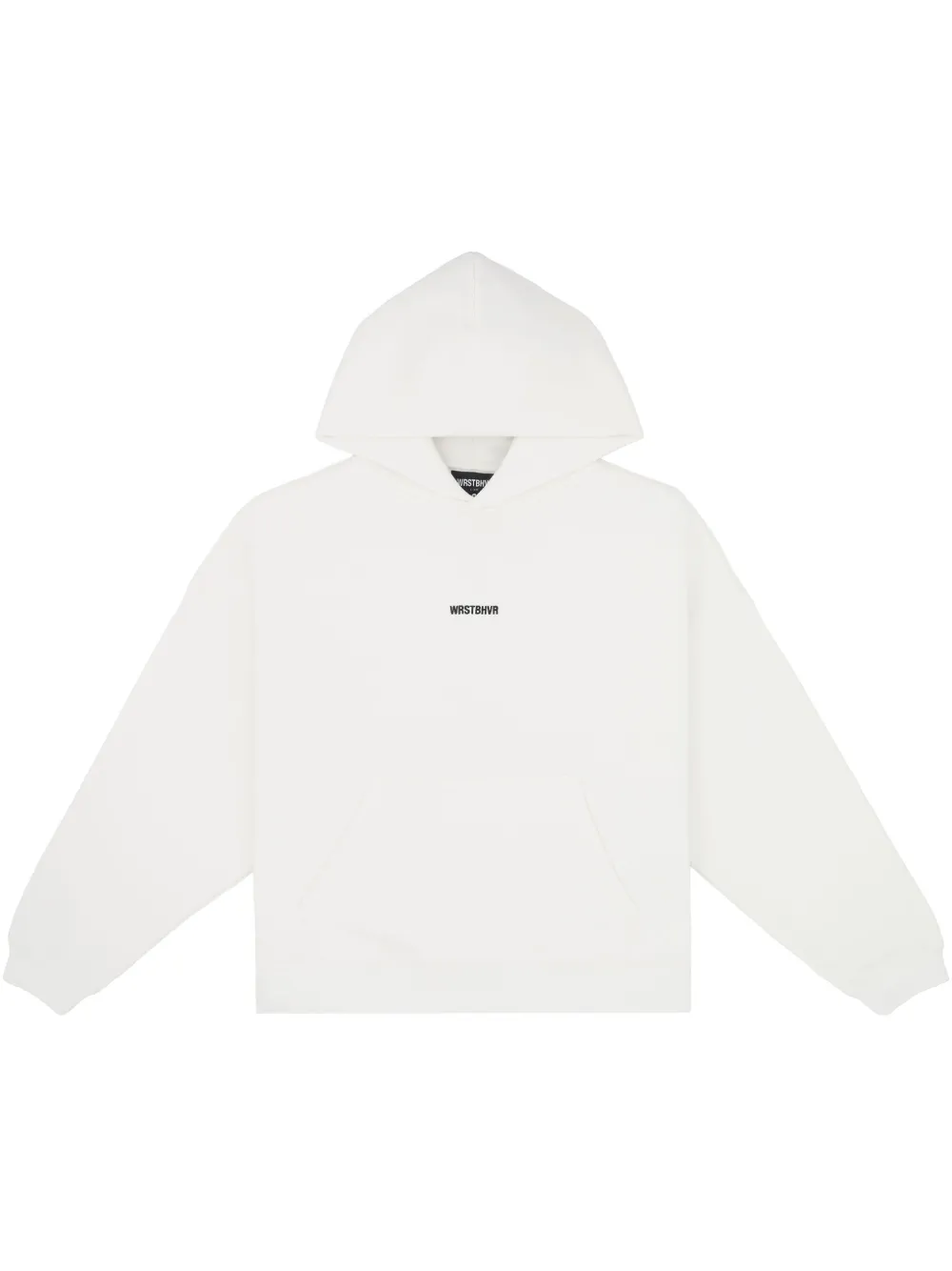 WRSTBHVR logo-print hoodie - Bianco
